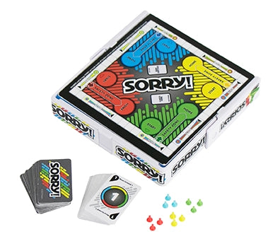 World's Smallest Sorry! Game - Miniature Board Game with Cards and Pawns