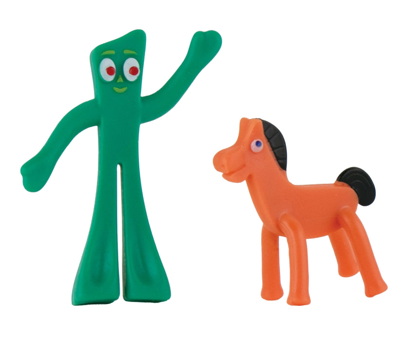 World's Smallest Gumby and Pokey - Miniature Bendable Figures Set