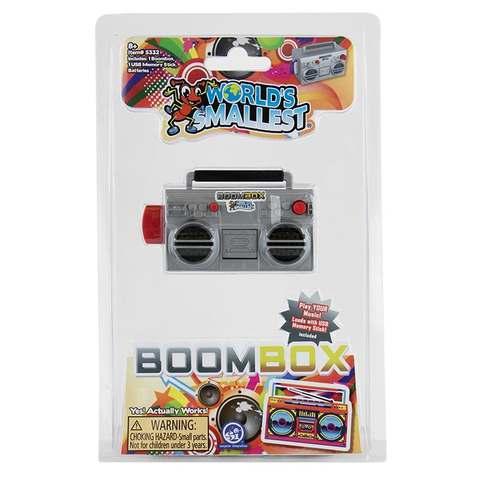 World's Smallest Boombox - Miniature Retro Music Player Toy
