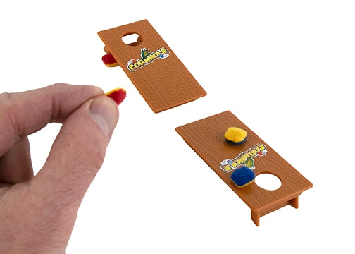 World's Smallest Cornhole Game - Miniature Desktop Bean Bag Toss